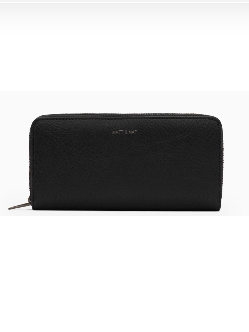 Matt & Nat Black Zip Around Vegan Wallet